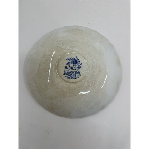 Johnson Brothers Blue Indies Ironstone Saucer Vintage UK Dinnerware Tea - Picture 3 of 4